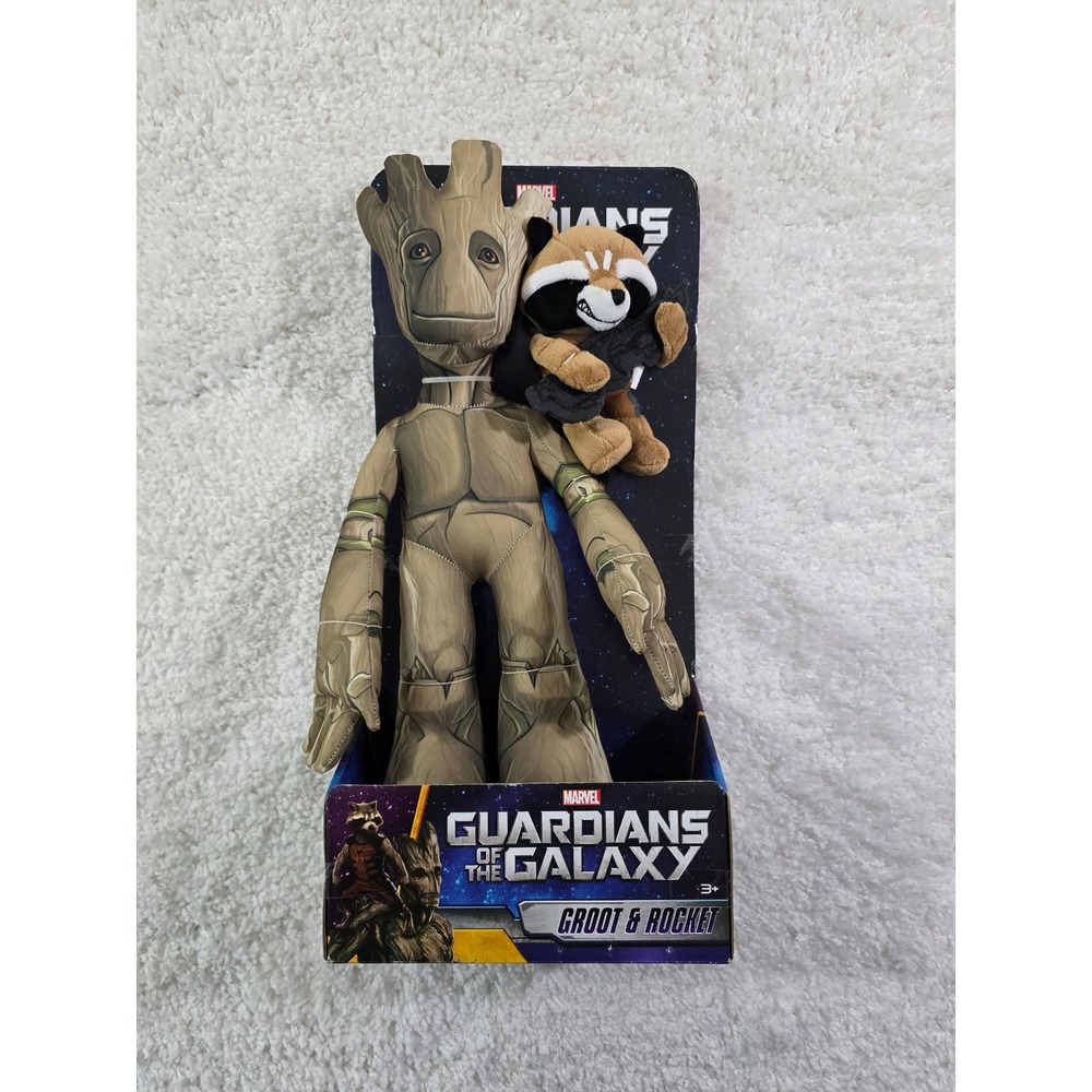 Marvel Guardians of the Galaxy Groot & Rocket Plush Set Just Play 26230 NIB